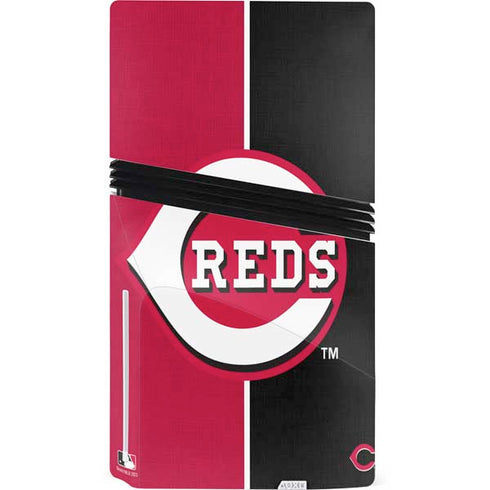 MLB Cincinnati Reds Split PS5 Pro Disk Console Skin