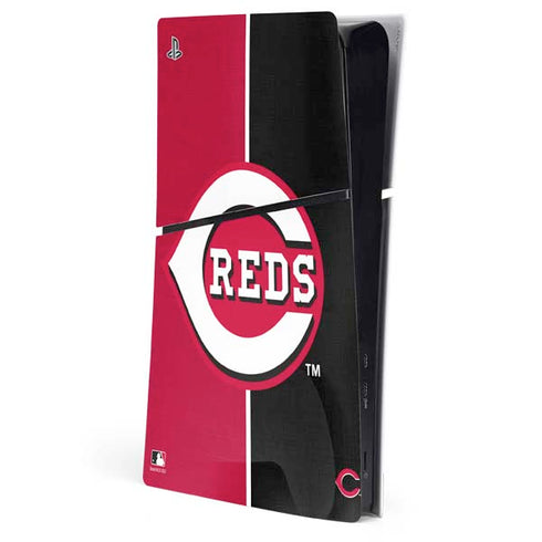 MLB Cincinnati Reds Split PS5 Slim Digital Edition Console Skin