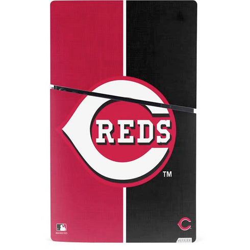 MLB Cincinnati Reds Split PS5 Slim Digital Edition Console Skin