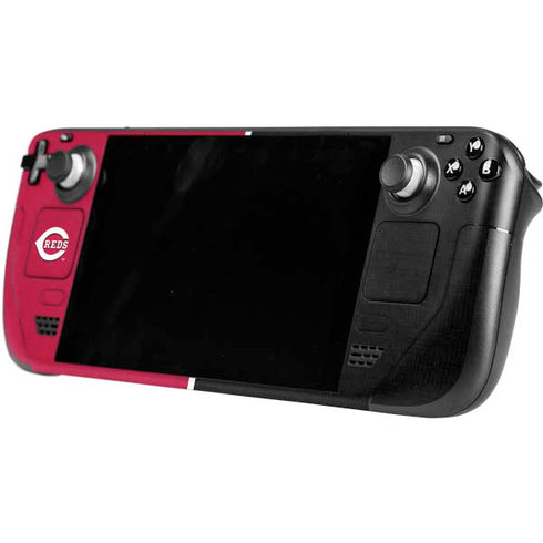 MLB Cincinnati Reds Split Steam Deck Handheld Gaming Computer Skin