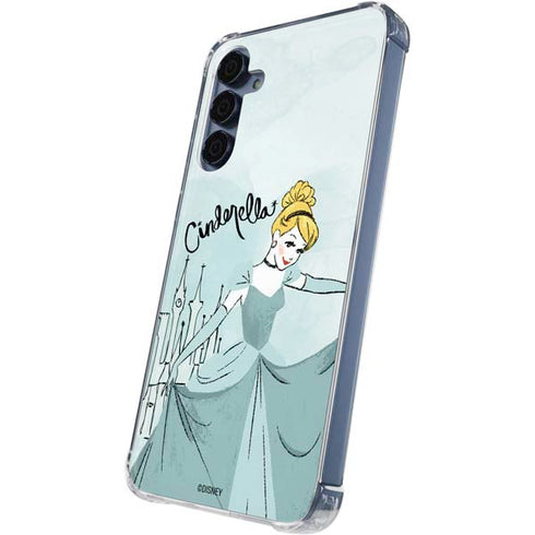 Disney Princess Cinderella Curtsy Art Galaxy A35 5G Clear Case