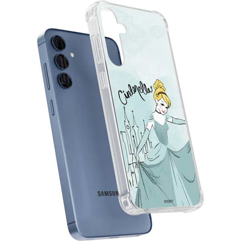 Disney Princess Cinderella Curtsy Art Galaxy A55 5G Clear Case