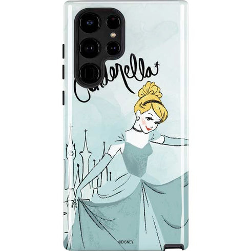 Disney Princess Cinderella Curtsy Art Galaxy Cases