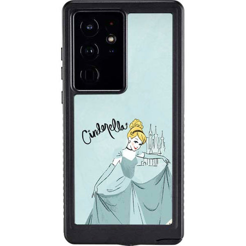 Disney Princess Cinderella Curtsy Art Galaxy S24 Ultra Waterproof Case