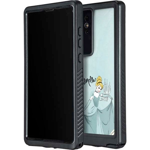 Disney Princess Cinderella Curtsy Art Galaxy S24 Ultra Waterproof Case