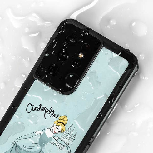 Disney Princess Cinderella Curtsy Art Galaxy S24 Ultra Waterproof Case
