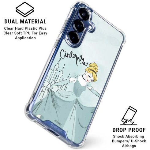 Disney Princess Cinderella Curtsy Art Galaxy S25 Plus Clear Case