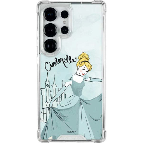 Disney Princess Cinderella Curtsy Art Galaxy S25 Ultra Clear Case