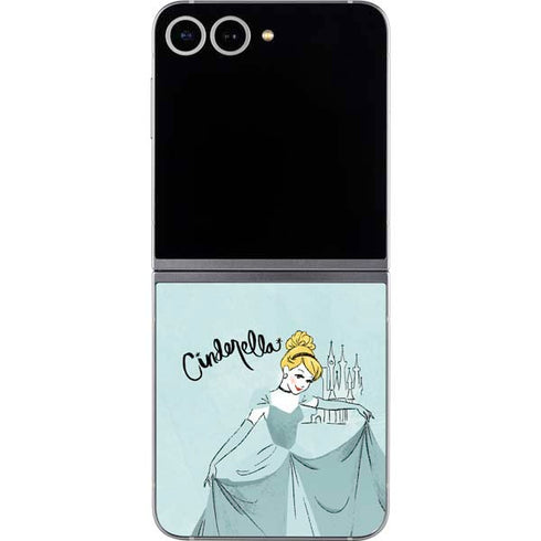 Disney Princess Cinderella Curtsy Art Galaxy Z Flip6 Skin