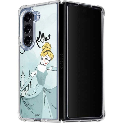 Disney Princess Cinderella Curtsy Art Galaxy Z Fold5 5G Clear Case