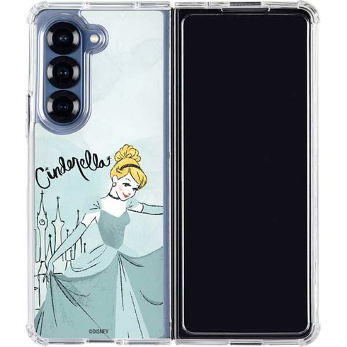 Disney Princess Cinderella Curtsy Art Galaxy Z Fold6 Clear Case