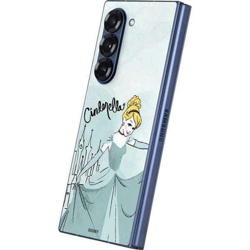 Disney Princess Cinderella Curtsy Art Galaxy Z Fold6 Skin