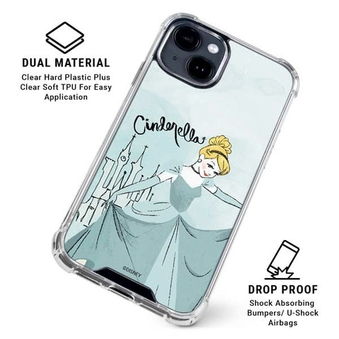 Disney Princess Cinderella Curtsy Art iPhone 15 Clear Case
