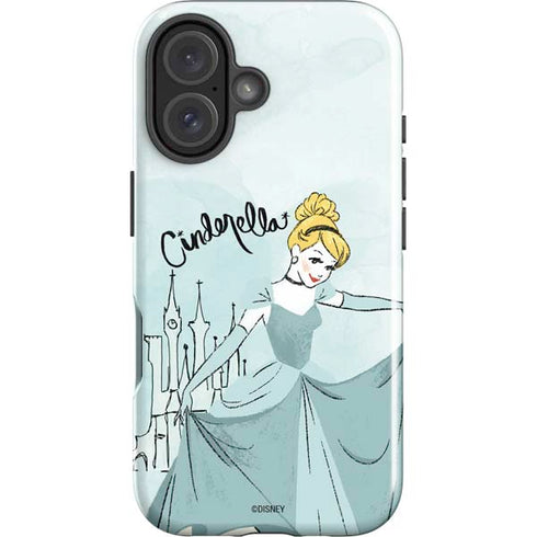 Disney Princess Cinderella Curtsy Art iPhone 16 Plus Impact Case