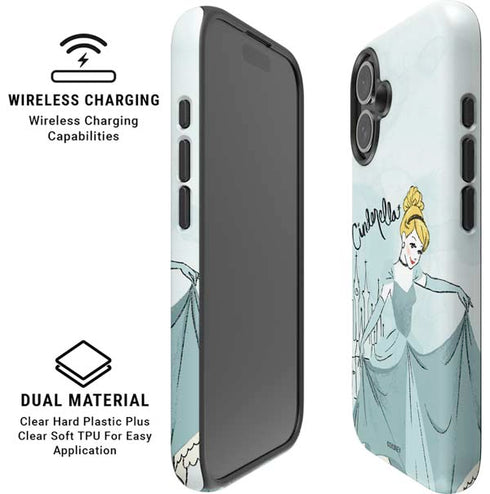 Disney Princess Cinderella Curtsy Art iPhone 16 Plus Magsafe Impact Case