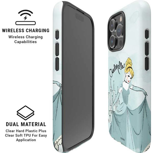 Disney Princess Cinderella Curtsy Art iPhone 16 Pro Max Magsafe Impact Case