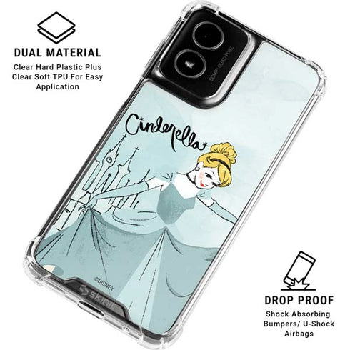 Disney Princess Cinderella Curtsy Art Moto G Power 5G (2024) Clear Case