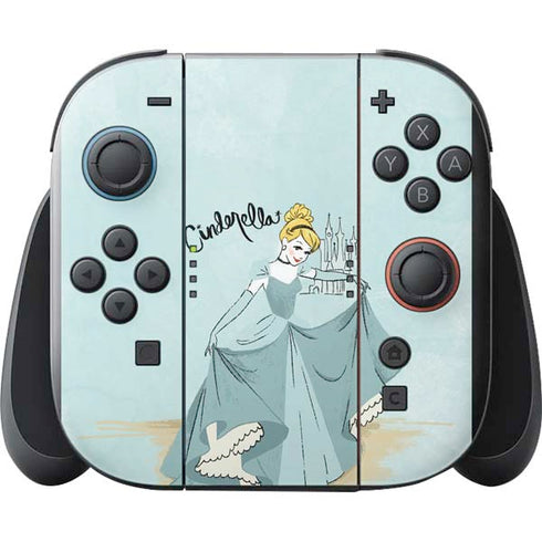 Disney Princess Cinderella Curtsy Art Nintendo Switch 2 (2025) with Joy-Con Skin