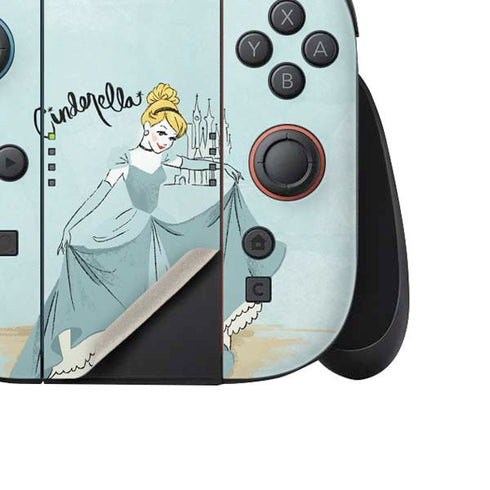 Disney Princess Cinderella Curtsy Art Nintendo Switch 2 (2025) Joy-Con Controller Skin