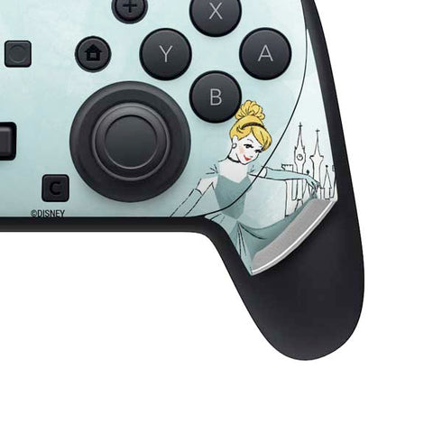 Disney Princess Cinderella Curtsy Art Nintendo Switch 2 (2025) Pro Controller Skin