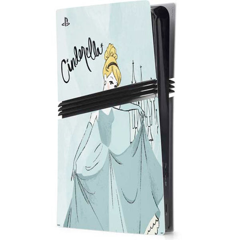 Disney Princess Cinderella Curtsy Art PS5 Pro Console Skin