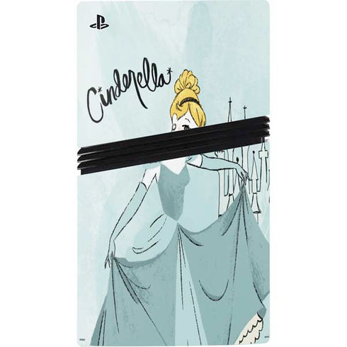 Disney Princess Cinderella Curtsy Art PS5 Pro Console Skin