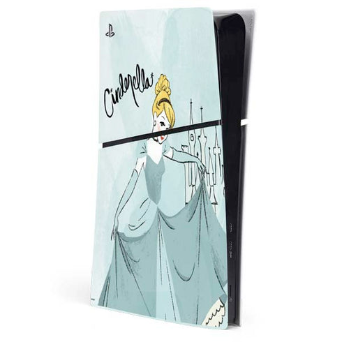 Disney Princess Cinderella Curtsy Art PS5 Slim Digital Edition Console Skin