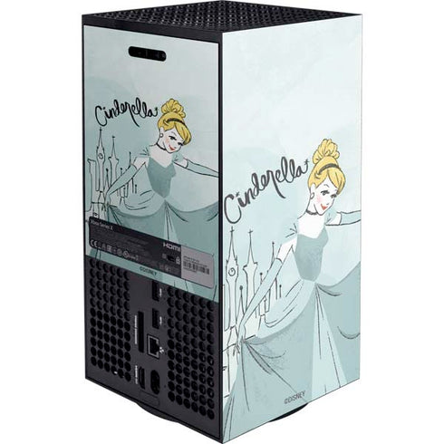 Disney Princess Cinderella Curtsy Art XBox Series X Digital Edition Console Skin