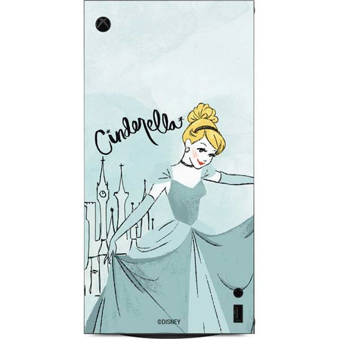 Disney Princess Cinderella Curtsy Art XBox Series X Digital Edition Console Skin