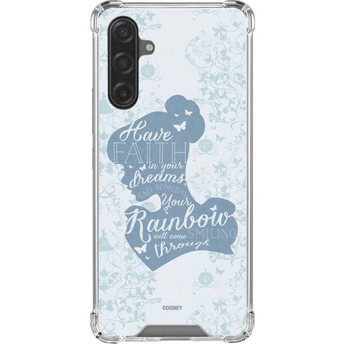Disney Cinderella Faith In Your Dreams Silhouette Galaxy A17 Clear Case