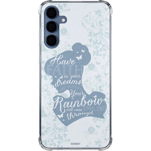 Disney Cinderella Faith In Your Dreams Silhouette Galaxy A35 5G Clear Case