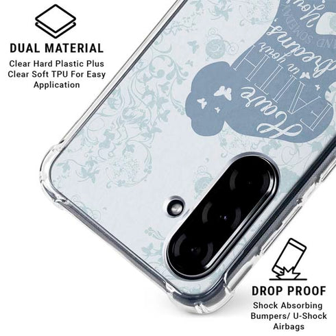 Disney Cinderella Faith In Your Dreams Silhouette Galaxy A36 5G Clear Case