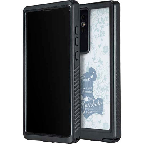 Disney Cinderella Faith In Your Dreams Silhouette Galaxy S24 Ultra Waterproof Case