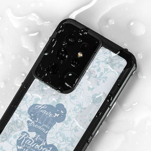 Disney Cinderella Faith In Your Dreams Silhouette Galaxy S24 Ultra Waterproof Case