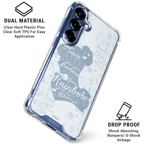 Disney Cinderella Faith In Your Dreams Silhouette Galaxy S25 Plus Clear Case