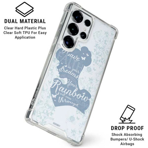 Disney Cinderella Faith In Your Dreams Silhouette Galaxy S25 Ultra Clear Case