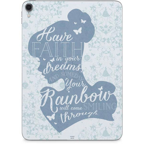 Disney Cinderella Faith In Your Dreams Silhouette Apple iPad Pro Skin