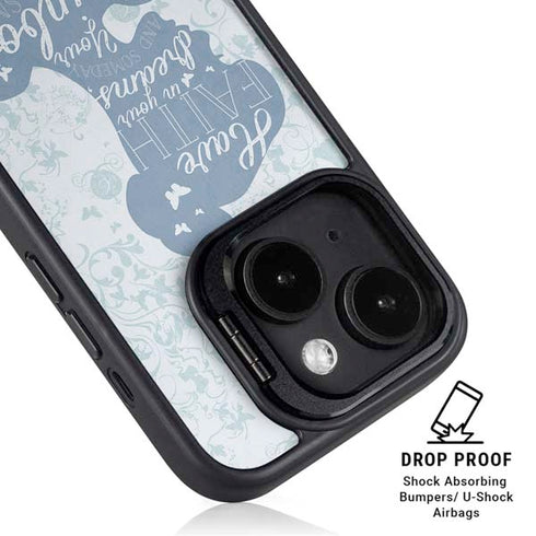 Disney Cinderella Faith In Your Dreams Silhouette iPhone 14 Kickstand Case