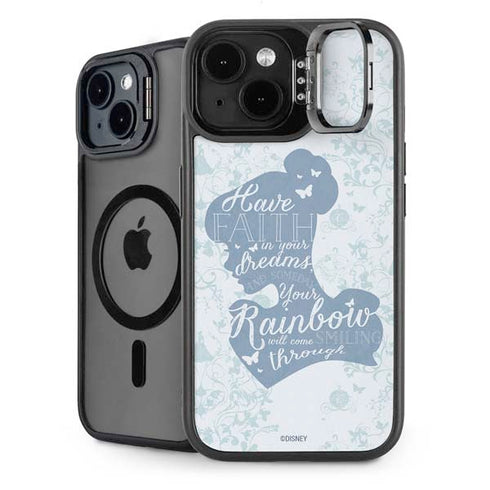 Disney Cinderella Faith In Your Dreams Silhouette iPhone 15 Plus Kickstand Case