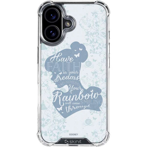 Disney Cinderella Faith In Your Dreams Silhouette iPhone 16 Clear Case