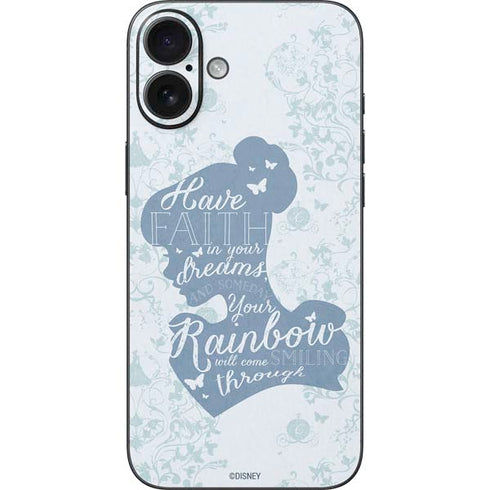 Disney Cinderella Faith In Your Dreams Silhouette iPhone 16 Plus Skin