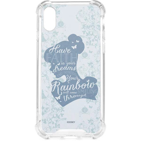 Disney Cinderella Faith In Your Dreams Silhouette iPhone XS Clear Case