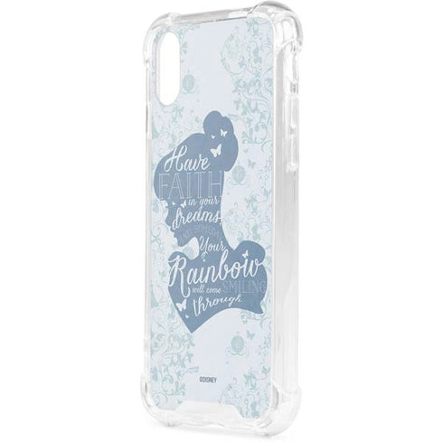 Disney Cinderella Faith In Your Dreams Silhouette iPhone XS Clear Case