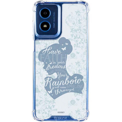 Disney Cinderella Faith In Your Dreams Silhouette Moto G 5G (2024) Clear Case