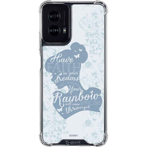 Disney Cinderella Faith In Your Dreams Silhouette Moto G Power 5G (2024) Clear Case