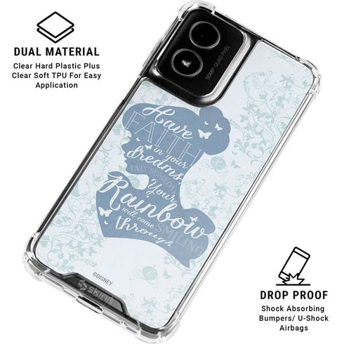 Disney Cinderella Faith In Your Dreams Silhouette Moto G Power 5G (2024) Clear Case