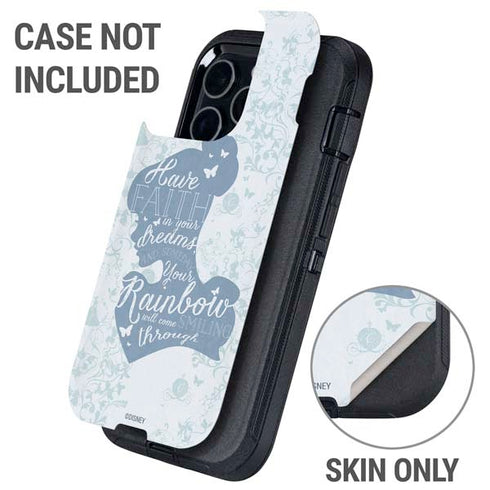 Disney Cinderella Faith In Your Dreams Silhouette Otterbox Defender iPhone Skin