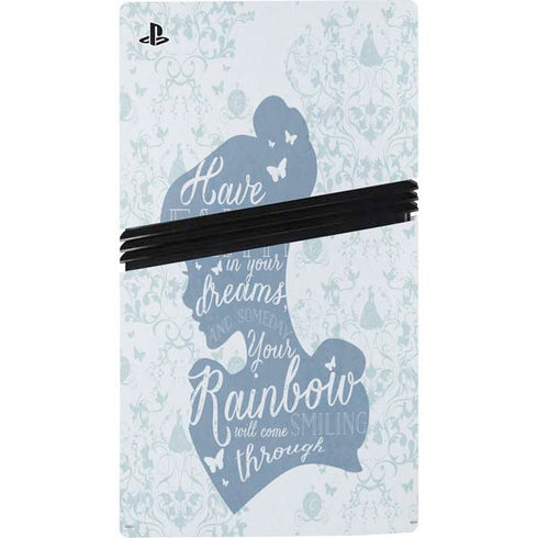 Disney Cinderella Faith In Your Dreams Silhouette PS5 Pro Disk Console Skin