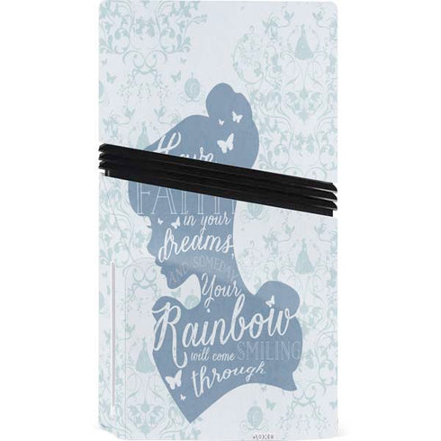 Disney Cinderella Faith In Your Dreams Silhouette PS5 Pro Disk Console Skin