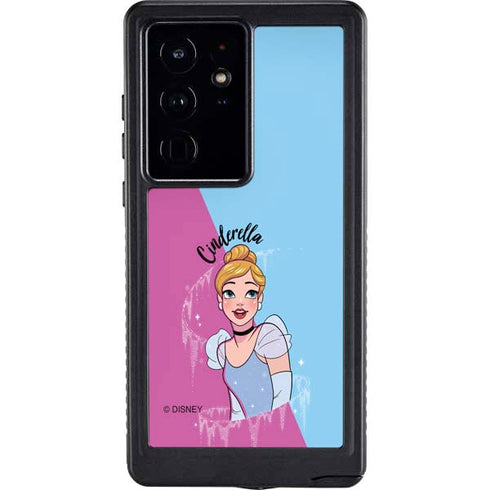 Disney Princess Cinderella Art Galaxy S24 Ultra Waterproof Case
